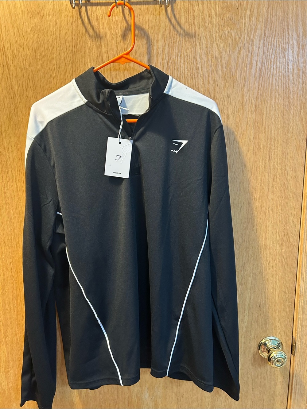 Gymshark NWT Black and White Performance Zip Pullover